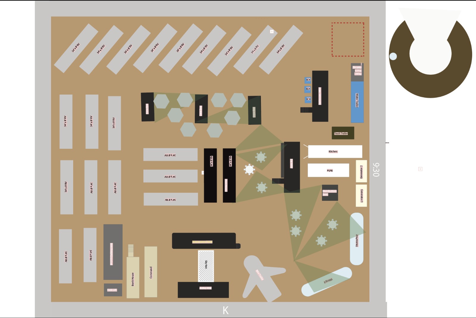 Camp siteplan — 9:30 & K, Black Rock City